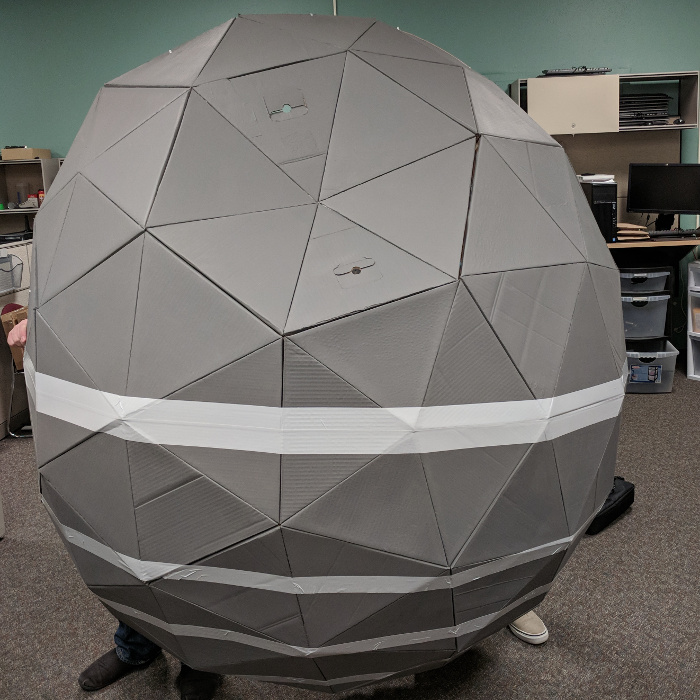 Dome with first few stripes.